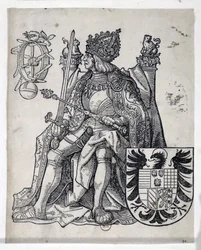 El emperador Maximiliano, hacia 1509-1512 (grabado)