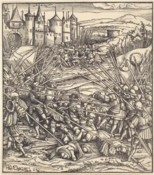 Batalla de los soldados de a pie con lanzas