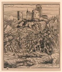 La batalla en Nauders, de "Der Weisskunig"