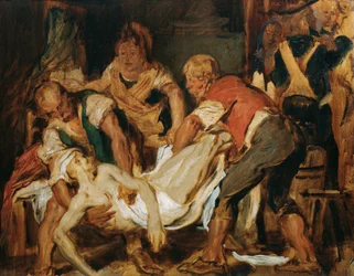 La recuperación del cuerpo de Jean-Paul Marat