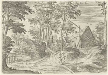 Vista de Etterbeek Etter Becke (título sobre el objeto) Lugares de interés del área de Bruselas (título de la serie)
