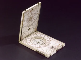 Reloj de sol con brújula de tableta, Nuremberg, 1574