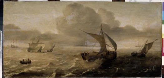 "La tempete en mer" (Mar tempestuoso) Peinture de Hans Goderis (1622-1642) 17eme siecle Musee de l