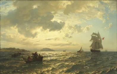 Brisa fresca en la costa noruega