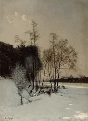 Una vista de invierno en Posen, 1887