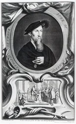 Edward Seymour, 1er Duque de Somerset, grabado por Jacobus Houbraken, 1738