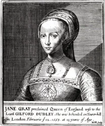 Jane Gray, grabado por William Marshall, 1648