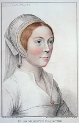Retrato de Catherine Howard (1520-42) grabado por Francesco Bartolozzi (1727-1815) 1796