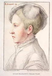 Retrato de Eduardo VI (1537-53) grabado por Francesco Bartolozzi, 1796