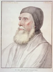 Retrato de John Russell, primer conde de Bedford (1485-1555) grabado por Francesco Bartolozzi (1727-1815)