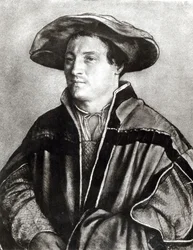 Retrato de un hombre con sombrero rojo, c.1530