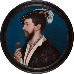 Retrato de Simon George de Cornualles , c.1535-40 (técnica mixta sobre madera de roble)