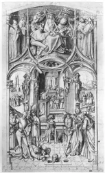 Dibujo preparatorio para "Basilica San Paolo fuori le mura".