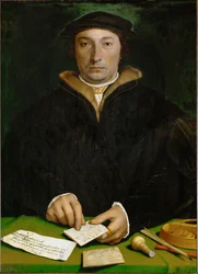 Dirck Tybis de Duisburgo, comerciante (óleo sobre madera de roble)