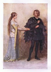 Yo, no yo, nunca te di nada (Hamlet), de Las Obras Completas de Shakespeare publicadas por George Harrap & Co Ltd, 1920s