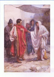¿Me suplicas, bella dama? No te conozco. (La Comedia de las Equivocaciones), de Las Obras Completas de Shakespeare publicadas por George Harrap & Co Ltd, 1920s