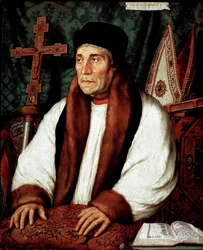 Retrato de William Warham (1450-1532), Arzobispo de Canterbury Pintura de Hans Holbein el Joven (1497/8-1543) siglo XVI