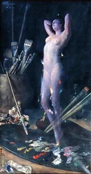 En el estudio: Visión del artista, c.1900