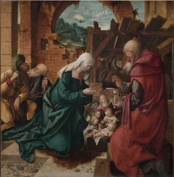 Adoración de los pastores, c. 1510 (óleo sobre madera)