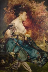 Una mujer japonesa, c. 1870