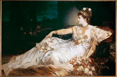 La actriz Charlotte Wolter como Mesalina (óleo sobre lienzo)