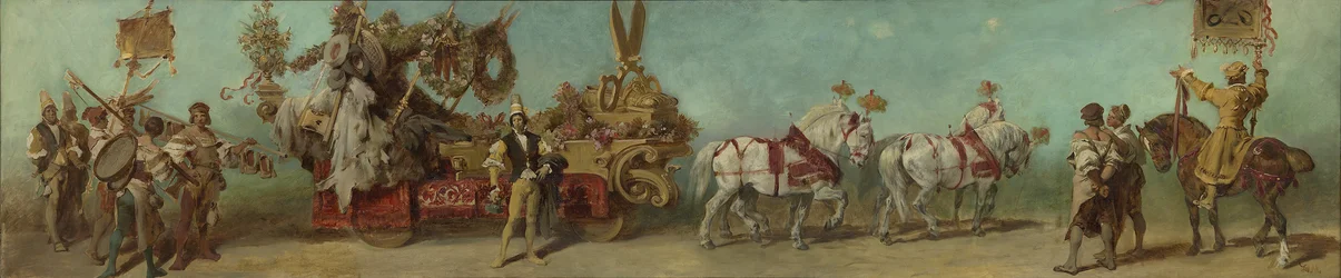 Boceto para el desfile de 1879: la industria textil