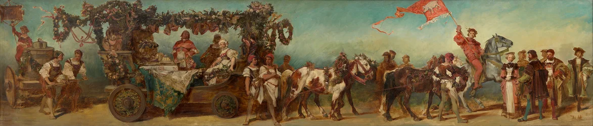 Boceto para el desfile de 1879: «Los ahumadores de carne»