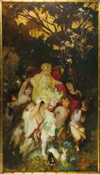 Amoretti moderno, tríptico, panel central, 1868