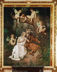 La reina Titania y el burro (pintura sobre lienzo)