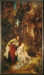 Blancanieves durmiente ... (pintura sobre lienzo)