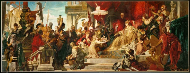 Venedig rinde homenaje a Caterina Cornaro (pintura sobre lienzo)