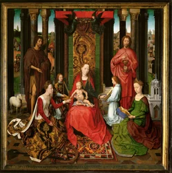 Retablo de San Juan Bautista y San Juan Evangelista (pintura sobre roble)
