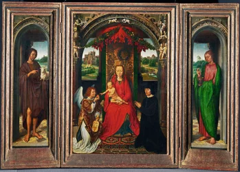 Johannesaltaerchen, pequeño altar para los santos Juan Bautista y Juan Evangelista (pintura sobre madera de roble)