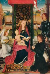 La Virgen y el Niño con un ángel