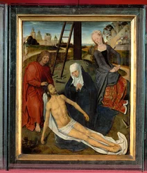 Tríptico de Adriaan Reins, hermano del Hospital Sint-Jans (jadeante)