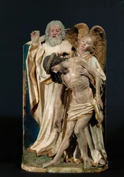 La Santísima Trinidad (piedra caliza policromada)