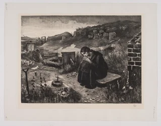 La niña en el cementerio