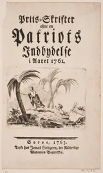Portada con viñeta para "Priis-Skrifter efter en Patriots Indbydelse i Aaret 1761"