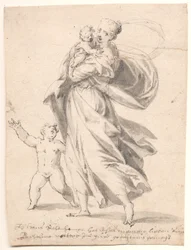 Mujer con dos niños