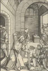 Cristo purificando el templo, de Speculum passionis domini nostri Ihesu Christi, 1507