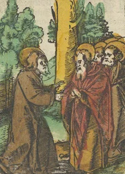 Cristo enseñando a los discípulos, de Das Plenarium, 1517