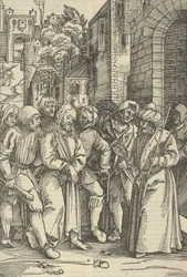 Cristo ante Pilato frente a su palacio, de Speculum passionis domini nostri Ihesu Christi, 1507