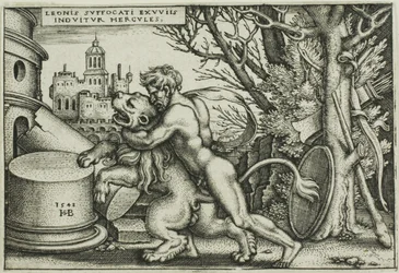 Hércules y el león de Nemea, de Los trabajos de Hércules