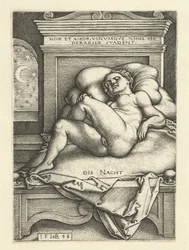 Mujer desnuda durmiendo como la Noche
Esa noche (título en el objeto)