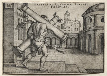 Los Trabajos de Hércules: Hércules Llevando las Columnas de Gades, 1545