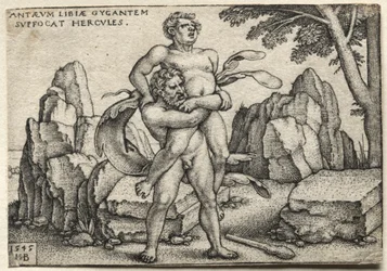 Hércules aplasta a Anteo