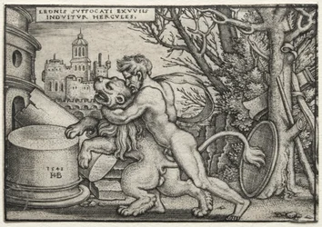 Los Trabajos de Hércules: Hércules Estrangulando al León de Nemea