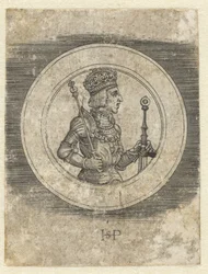 Frente de la medalla con el retrato del rey Fernando I de Hungría y Bohemia, de medio cuerpo