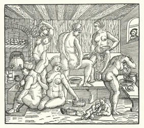 Mujeres bañándose