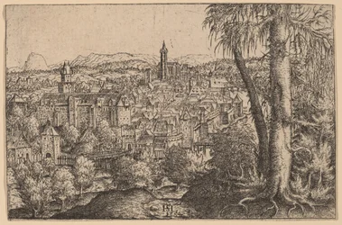 Vista de Steyr en Enns, 1554